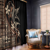 Samoa Manuia le Aso Tuto'atasi Window Curtain Siapo Mamanu Mix Tatau Marlin LT7 - Polynesian Pride
