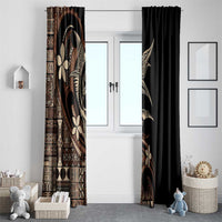 Samoa Manuia le Aso Tuto'atasi Window Curtain Siapo Mamanu Mix Tatau Marlin LT7 - Polynesian Pride