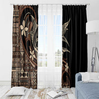 Samoa Manuia le Aso Tuto'atasi Window Curtain Siapo Mamanu Mix Tatau Marlin LT7 - Polynesian Pride