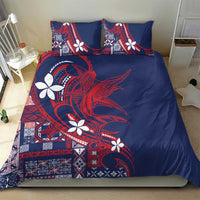 Samoa Manuia le Aso Tuto'atasi Bedding Set Siapo Mamanu Mix Tatau Marlin - Flag Color