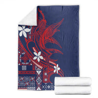 Samoa Manuia le Aso Tuto'atasi Blanket Siapo Mamanu Mix Tatau Marlin - Flag Color LT7 - Polynesian Pride