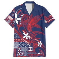 Samoa Manuia le Aso Tuto'atasi Hawaiian Shirt Siapo Mamanu Mix Tatau Marlin - Flag Color