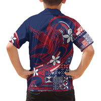 Samoa Manuia le Aso Tuto'atasi Kid Hawaiian Shirt Siapo Mamanu Mix Tatau Marlin - Flag Color