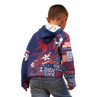Samoa Manuia le Aso Tuto'atasi Kid Hoodie Siapo Mamanu Mix Tatau Marlin - Flag Color