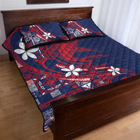 Samoa Manuia le Aso Tuto'atasi Quilt Bed Set Siapo Mamanu Mix Tatau Marlin - Flag Color LT7 - Polynesian Pride