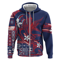Samoa Manuia le Aso Tuto'atasi Zip Hoodie Siapo Mamanu Mix Tatau Marlin - Flag Color
