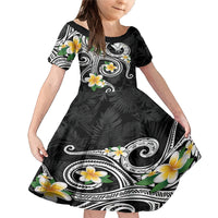 Kanaka Maoli Hawaii Plumeria Family Matching Mermaid Dress and Hawaiian Shirt Dancing Tentacles Black Style