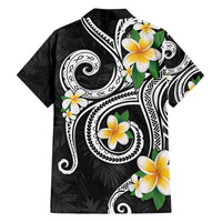 Kanaka Maoli Hawaii Plumeria Family Matching Tank Maxi Dress and Hawaiian Shirt Dancing Tentacles Black Style