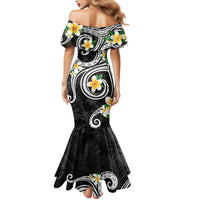 Kanaka Maoli Hawaii Plumeria Mermaid Dress Dancing Tentacles Black Style LT7 - Polynesian Pride