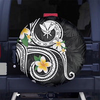 Kanaka Maoli Hawaii Plumeria Spare Tire Cover Dancing Tentacles Black Style LT7 - Polynesian Pride