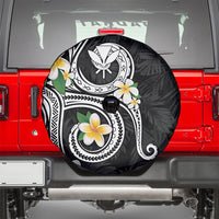 Kanaka Maoli Hawaii Plumeria Spare Tire Cover Dancing Tentacles Black Style LT7 - Polynesian Pride