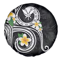 Kanaka Maoli Hawaii Plumeria Spare Tire Cover Dancing Tentacles Black Style LT7 - Polynesian Pride
