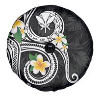 Kanaka Maoli Hawaii Plumeria Spare Tire Cover Dancing Tentacles Black Style LT7 - Polynesian Pride