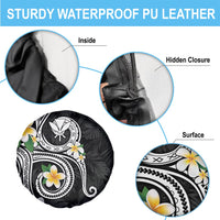 Kanaka Maoli Hawaii Plumeria Spare Tire Cover Dancing Tentacles Black Style LT7 - Polynesian Pride