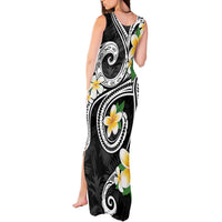 Kanaka Maoli Hawaii Plumeria Tank Maxi Dress Dancing Tentacles Black Style LT7 - Polynesian Pride