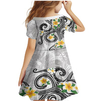 Kanaka Maoli Hawaii Plumeria Family Matching Mermaid Dress and Hawaiian Shirt Dancing Tentacles White Style