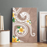 Kanaka Maoli Hawaii Plumeria Canvas Wall Art Dancing Tentacles Beige Style LT7