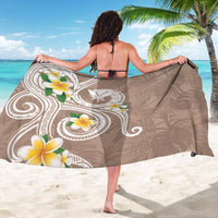 Kanaka Maoli Hawaii Plumeria Sarong Dancing Tentacles Beige Style LT7
