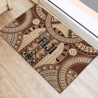 Bula Fiji Vintage Rubber Doormat Brown Masi Motifs