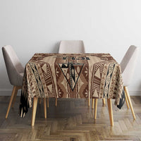 Bula Fiji Vintage Tablecloth Brown Masi Motifs