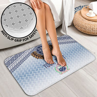 Manu Samoa Rugby Custom White Bathroom Set ʻIe Toga Pattern With Brown Ula fala LT7 - Polynesian Pride