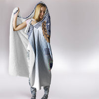 Manu Samoa Rugby Custom White Hooded Blanket ʻIe Toga Pattern With Brown Ula fala LT7 - Polynesian Pride