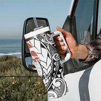 Bula Fiji Day Tumbler With Handle Tagimaucia on Masi Pattern LT7 - Polynesian Pride