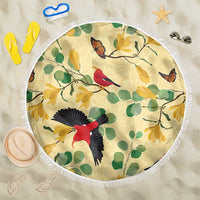 Aloha Hawaii Beach Blanket I'iwi on Mamane Pastel Cream LT7 One Size 150cm Light Yellow - Polynesian Pride