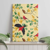 Aloha Hawaii Canvas Wall Art I'iwi on Mamane Pastel Cream LT7 - Polynesian Pride