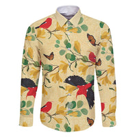 Aloha Hawaii Family Matching Tank Maxi Dress and Hawaiian Shirt I'iwi on Mamane Pastel Cream