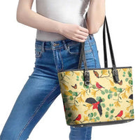 Aloha Hawaii Leather Tote Bag I'iwi on Mamane Pastel Cream LT7 - Polynesian Pride