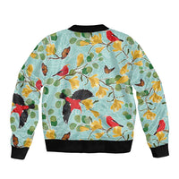 Aloha Hawaii Bomber Jacket I'iwi on Mamane Pastel Turquoise LT7 - Polynesian Pride