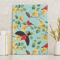 Aloha Hawaii Canvas Wall Art I'iwi on Mamane Pastel Turquoise LT7 Without Frame Turquoise - Polynesian Pride