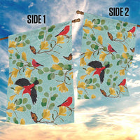 Aloha Hawaii Garden Flag I'iwi on Mamane Pastel Turquoise LT7 - Polynesian Pride