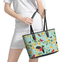 Aloha Hawaii Leather Tote Bag I'iwi on Mamane Pastel Turquoise LT7 - Polynesian Pride