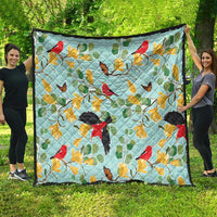 Aloha Hawaii Quilt I'iwi on Mamane Pastel Turquoise