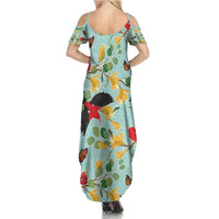 Aloha Hawaii Summer Maxi Dress I'iwi on Mamane Pastel Turquoise LT7 - Polynesian Pride
