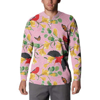 Aloha Hawaii Button Sweatshirt I'iwi on Mamane Pastel Pink