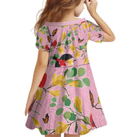 Aloha Hawaii Family Matching Tank Maxi Dress and Hawaiian Shirt I'iwi on Mamane Pastel Pink