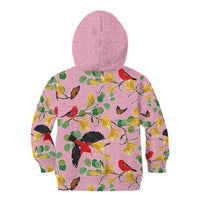 Aloha Hawaii Kid Hoodie I'iwi on Mamane Pastel Pink