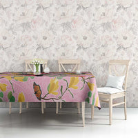 Aloha Hawaii Tablecloth I'iwi on Mamane Pastel Pink LT7 - Polynesian Pride