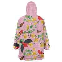 Aloha Hawaii Wearable Blanket Hoodie I'iwi on Mamane Pastel Pink LT7 - Polynesian Pride