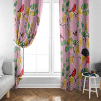 Aloha Hawaii Window Curtain I'iwi on Mamane Pastel Pink LT7 - Polynesian Pride