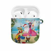 Have Yourself A Beachy Little Christmas AirPods Case with Santa Chilling LT7 Colorful - Polynesian Pride