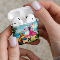 Have Yourself A Beachy Little Christmas AirPods Case with Santa Chilling LT7 - Polynesian Pride