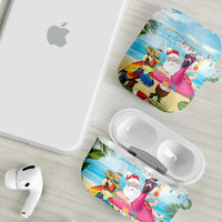 Have Yourself A Beachy Little Christmas AirPods Case with Santa Chilling LT7 - Polynesian Pride