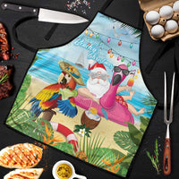 Have Yourself A Beachy Little Christmas Apron with Santa Chilling - Polynesian Pride