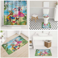 Have Yourself A Beachy Little Christmas Bathroom Set with Santa Chilling - Polynesian Pride
