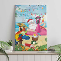 Have Yourself A Beachy Little Christmas Canvas Wall Art with Santa Chilling - Polynesian Pride