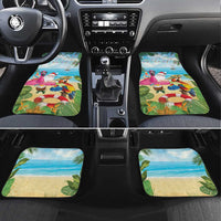 Have Yourself A Beachy Little Christmas Car Mats with Santa Chilling LT7 Set 4pcs Colorful - Polynesian Pride